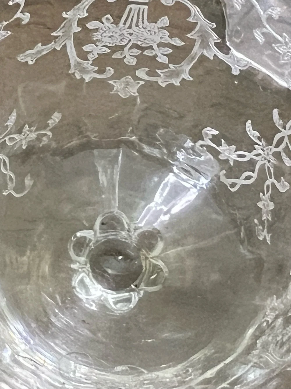 Fostoria-Elegant Etched Glass Sorbet Goblets - Set of 6, Clear